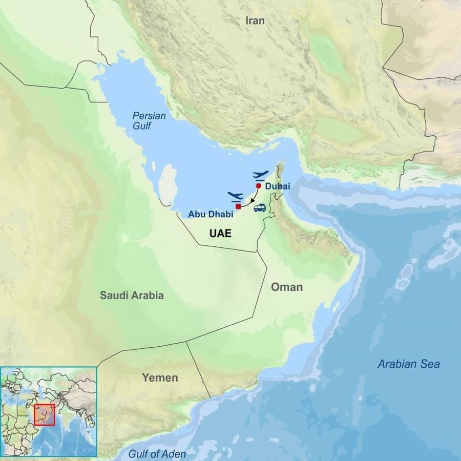 United Arab Emirates map