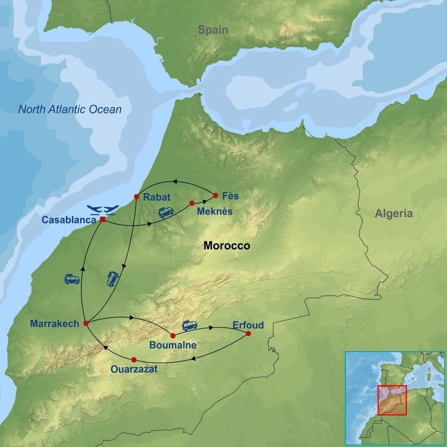 Morocco map