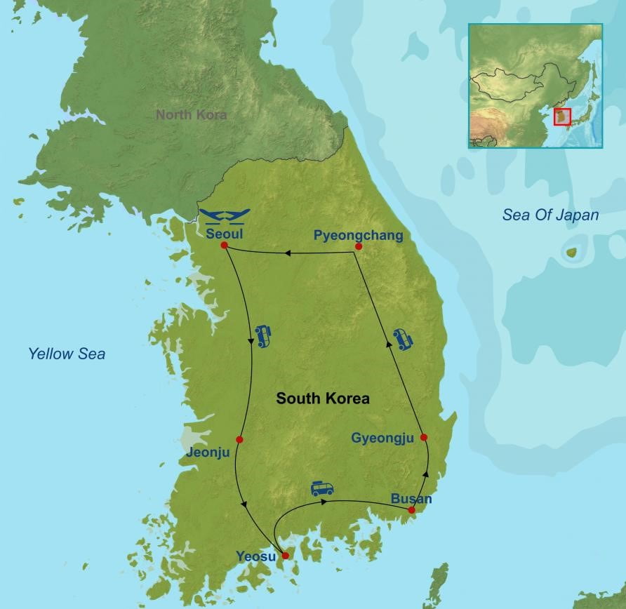 South Korea map