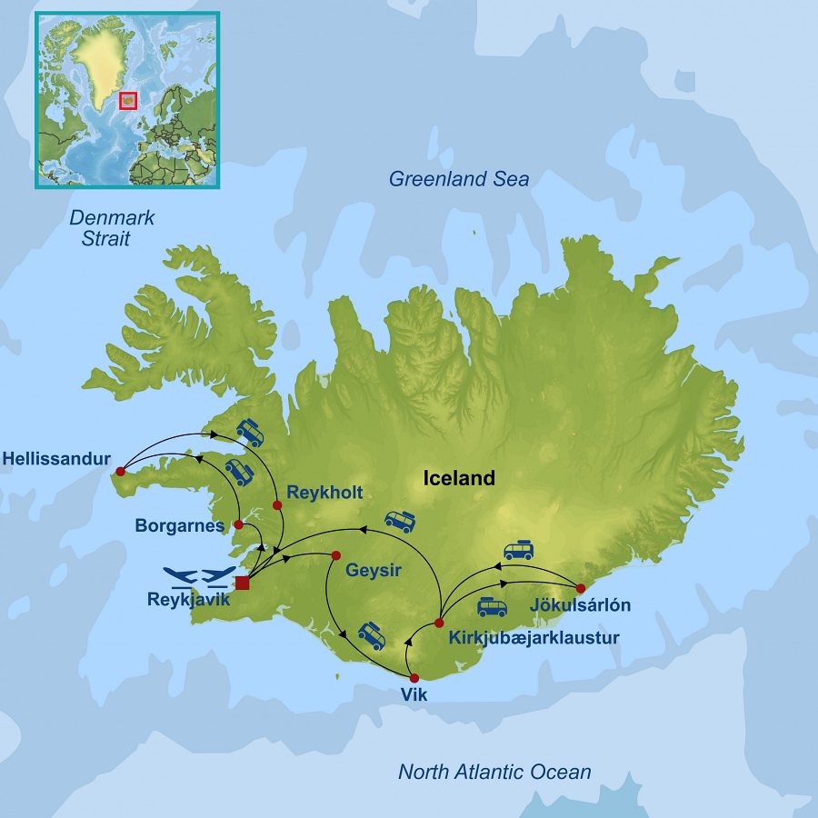 Iceland map