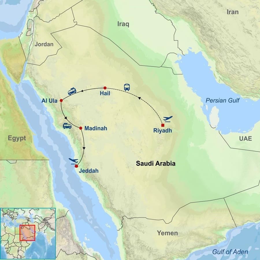 Saudi Arabia map