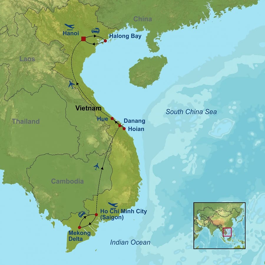 Vietnam map